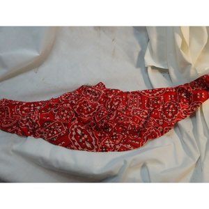 RARE Vintage 40s Red Bandana Formed headscarf by SYMPHONY land girl WW2